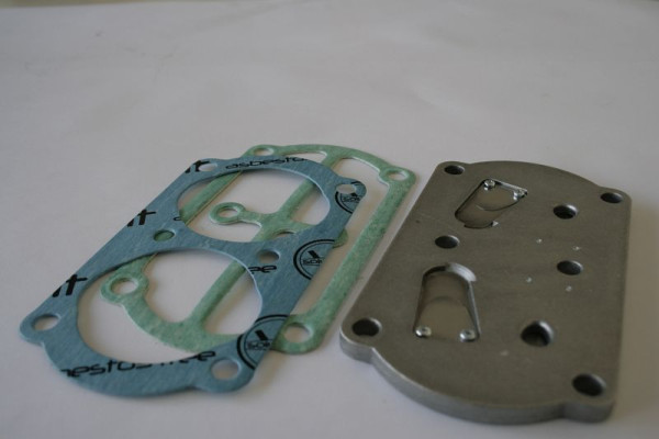 Plaque de soupape ELMAG (1 pièce) avec joints pour MEISTER 400 (B 3000-2), B 2500, 9100452