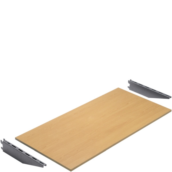 Plateau PC BITO TEC 1600x800x28 finition hêtre avec set KA, 19303