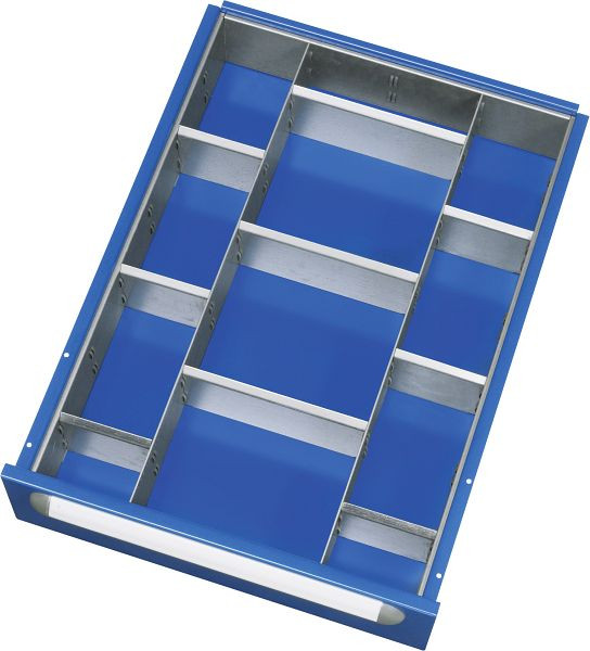 Kit de division RAU pour tiroir 390x560 mm, 2 séparateurs et 9 parois enfichables, 390x120-360x560 mm, E-ET-2-9-120-150