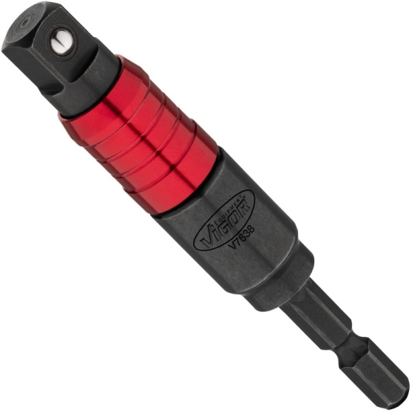 Adaptateur pour clé à douille VIGOR, avec joint, six pans 6,3 (1/4"), carré 10 mm (3/8"), 16 mm, V7638