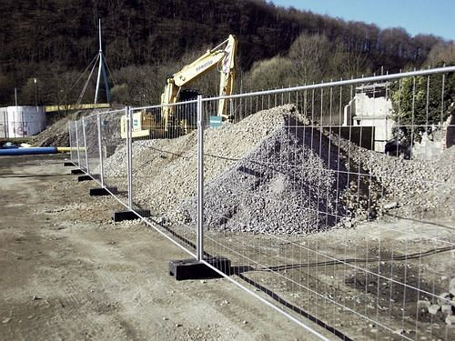 Clôture de chantier DENIOS, galvanisée à chaud, L 3500, H 2000 mm, 249-331