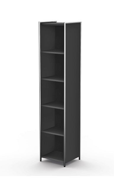 Kerkmann étagère simple pour 5 OH, Artline, L 410 x P 380 x H 1850 mm, anthracite, 13734813