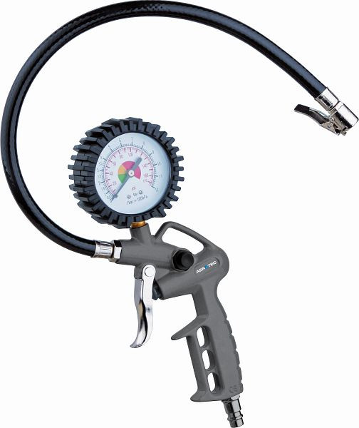 Testeur de pression d'air de gonfleur de pneu à air comprimé AEROTEC Tuyau 30 cm PSI, consommation d'air: 120 l / min, 200532