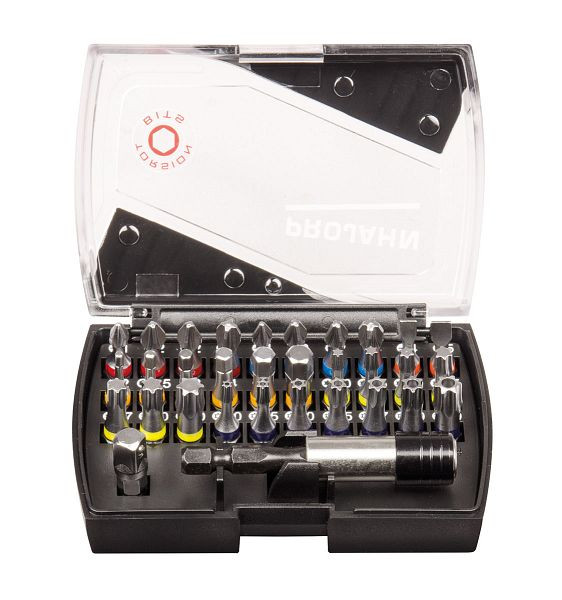 Boîte à embouts Projahn 1/4 "PROJAHN TORSION avec embouts marqués, 32 pièces, 394087