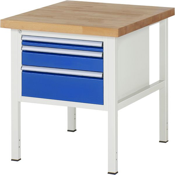 Etabli RAU série 8000 - modèle 8126, L750 x P900 x H840-1040 mm, base système L670 x P850 x H800-1000 mm, 03-8126A2-079B4H.11