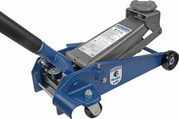 Cric de manœuvre Kunzer 2250 kg avec levage rapide au pied, WK 1011 FSH
