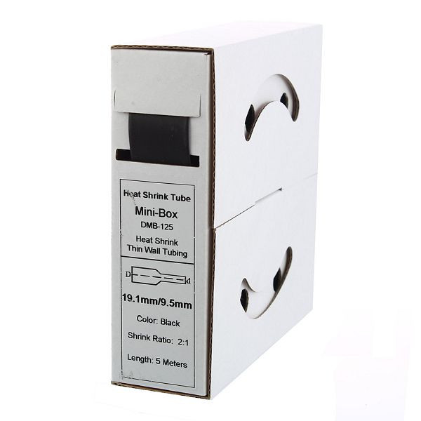 Gaine thermorétractable Offgridtec 5m 19,1mm>9,5mm noir, 7-01-000590