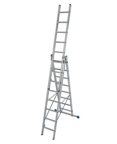 Échelle multifonctionnelle en aluminium DENIOS, avec 3 x 8 échelons, 137-568