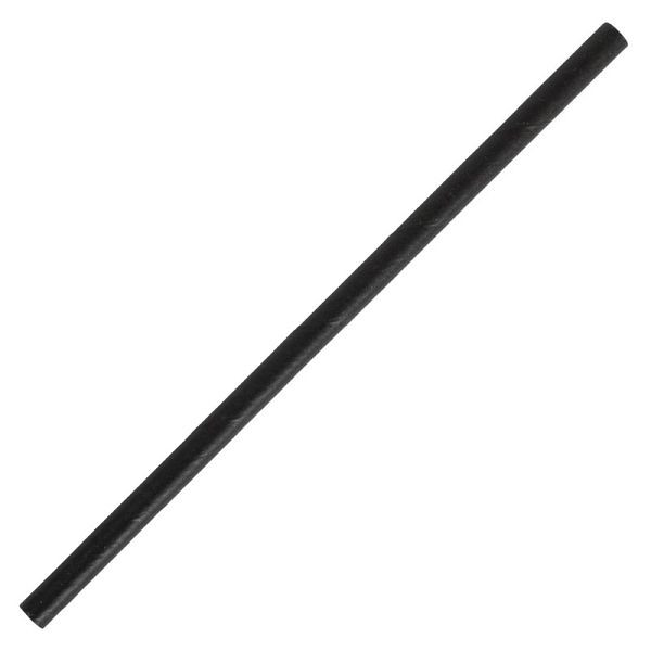 Pailles à cocktail compostables Fiesta Green en papier noir, UE: 250 pièces, CY080