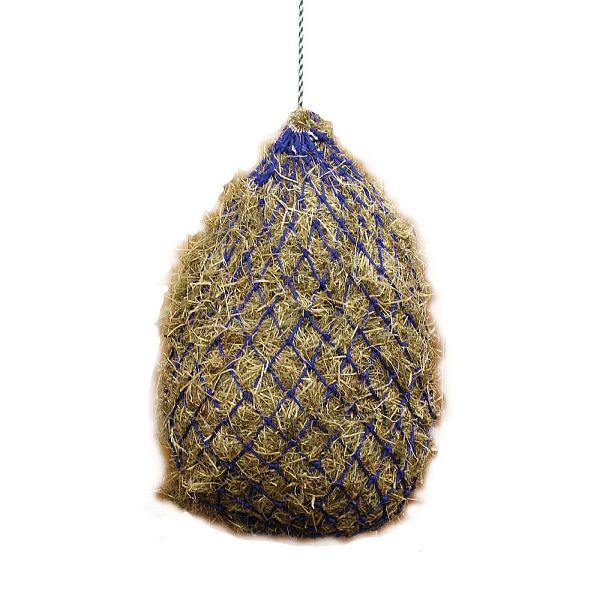 Filet à foin Growi à mailles serrées, couleur : bleu, maille d'environ 5x5cm, pour environ 4,5 kg de foin, 10058896