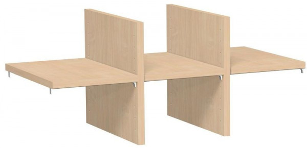rayonnage geramöbel pour 1 hauteur de dossier, pour largeur de corps 800 mm, pour 3e ou 4e hauteur de dossier, 2 cloisons et 3 étagères, hêtre, N-381710-B