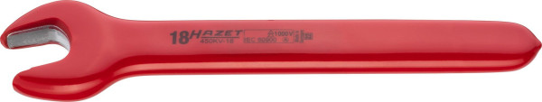 Clé à fourche Hazet, double isolation, profil hexagonal externe, 18 mm, 450KV-18