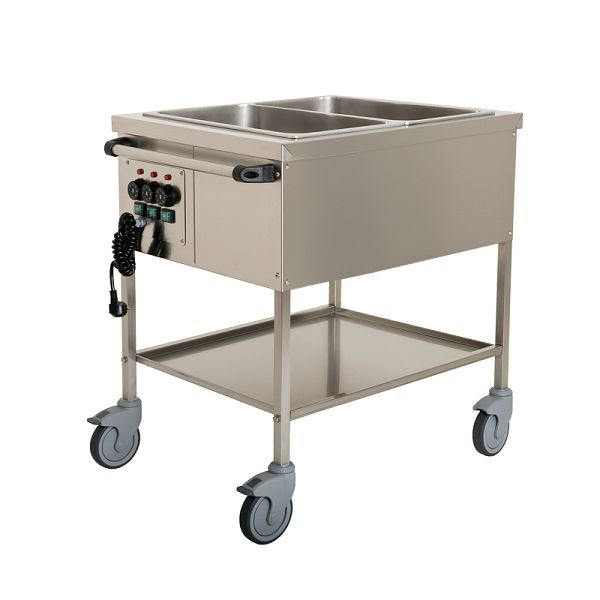 CHARIOT DE REPAS ETERNASOLID "HEATINGSTAR PLUS", 2 × 1/1 GN, bac divisé / zones de température séparées, ES7370RS