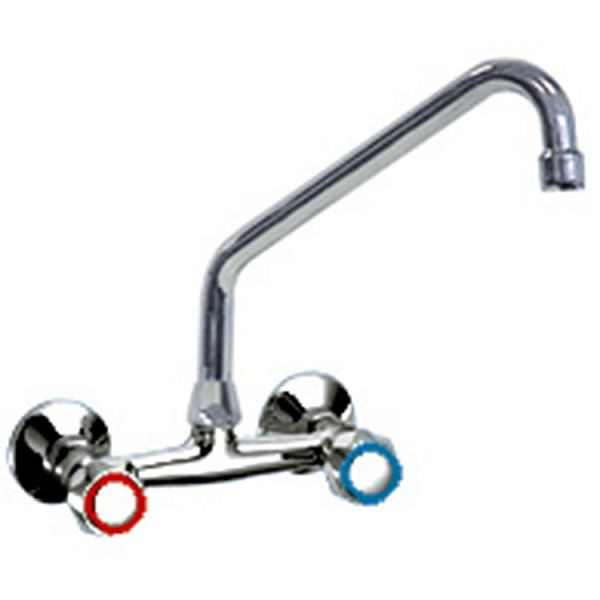 Robinet Gastro-Inox Duobloc modèle haut mur 18mm (Ø) 300mm, 402.203