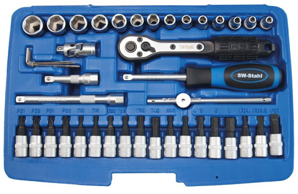 Jeu de clés à douille SW-Stahl, 1/4", 41 pièces, 06450L