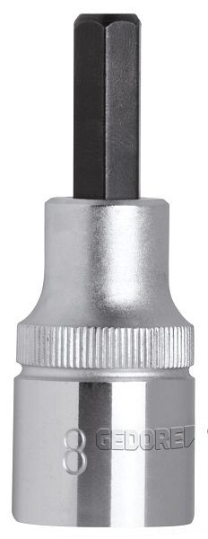 Embout de tournevis GEDORE rouge 1/2", 6 pans, court SW6mm, longueur 55mm, 3300360
