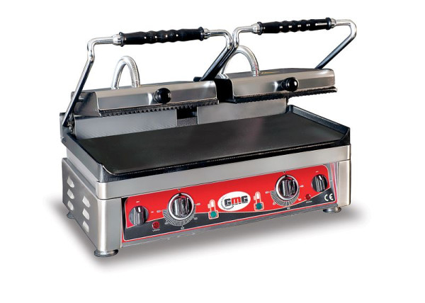 Grill double contact GMG - rainuré en haut / lisse en bas, surface de grill : 52 x 24 cm, KG5530DG