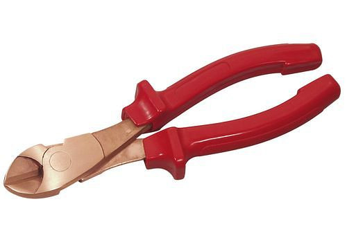 Pince coupante diagonale haute performance DENIOS, 190 mm, cuivre béryllium, anti-étincelles, pour zones Ex, 265-030