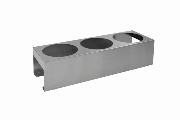 Support Schneider pour distributeur à bouton-poussoir, acier inoxydable 400x130x100 mm rond, 152990