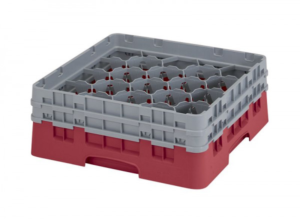 Panier de lavage Cambro 20 compartiments Camrack® 13,3 cm de canneberge, lot de 4, 20S434416