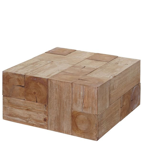 Table basse Mendler HWC-A15c, table de salon, bois de sapin massif rustique 30x60x60cm, 61769