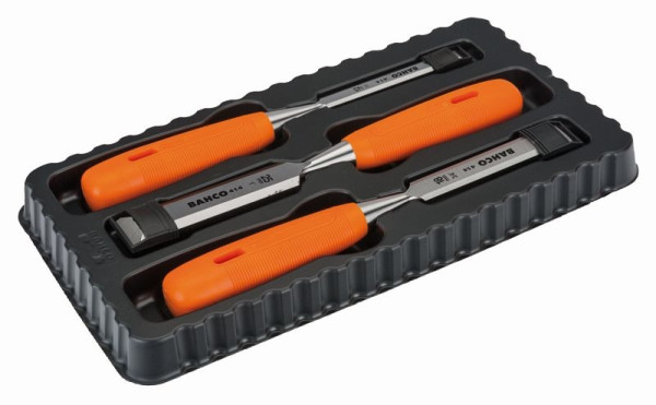Jeu de burins Bahco 12, 18, 25 mm avec étuis individuels 414-S3-EUR