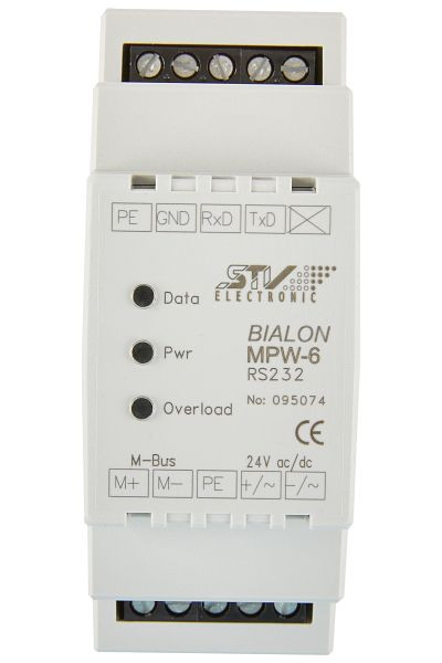 Convertisseur de niveau STV Electronic M-Bus MPW6 avec interface série - RS-485, 095073