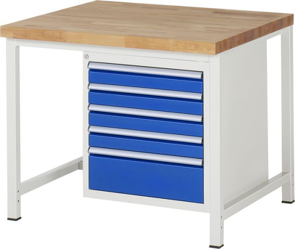 Etabli RAU série 8000 - modèle 8168, L1000 x P900 x H840-1040 mm, base système L995 x P850 x H800-1000 mm, 03-8168A1-109B4H.11