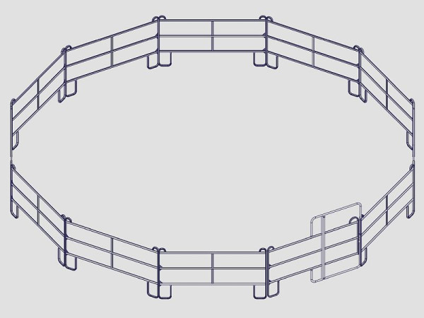 Cercle équestre Growi Tre-Panel, diamètre 14 m, 19903310