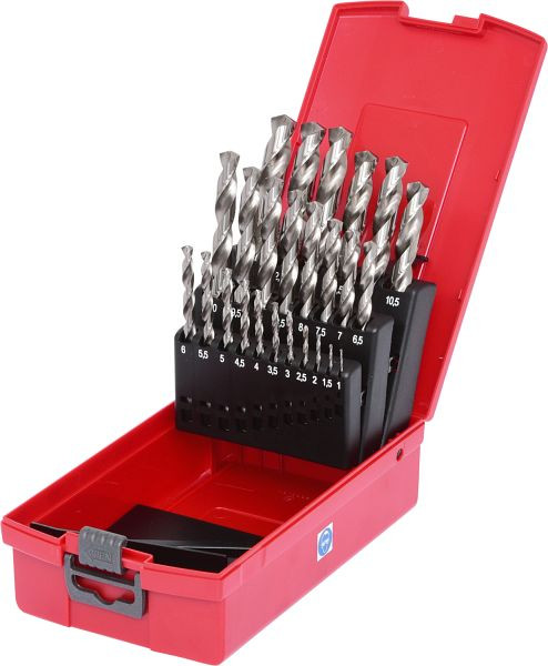 KS Tools Jeu de forets hélicoïdaux HSS-G, cassette en plastique, 25 pièces 1-13 mm, 330.2623