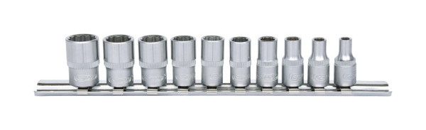 KS Tools Jeu de douilles 1/4" 12 pans, 10 pièces, 917.0625