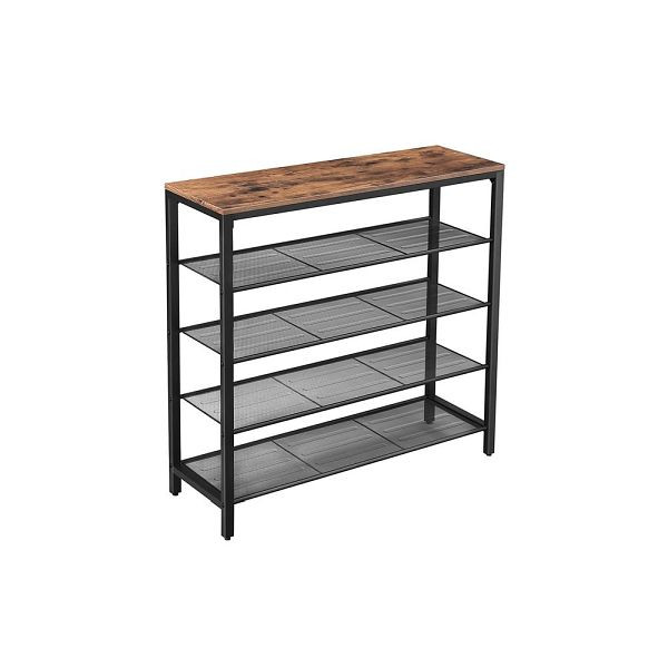 VASAGLE étagère à chaussures avec 4 niveaux de grille, LBS15BX