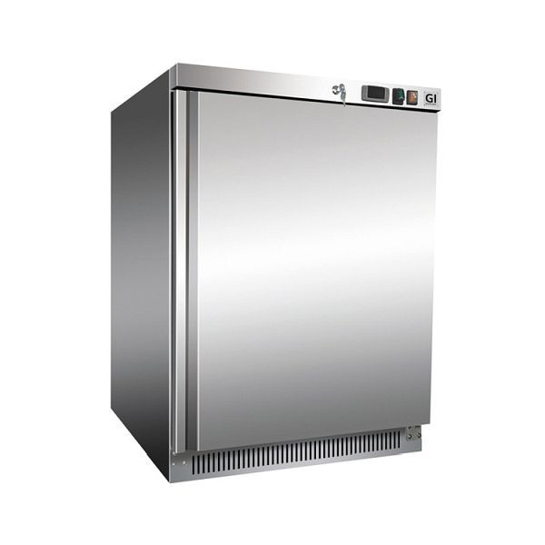 Congélateur Gastro-Inox 200 litres en acier inoxydable, réfrigéré statique, capacité nette 140 litres, 201.111
