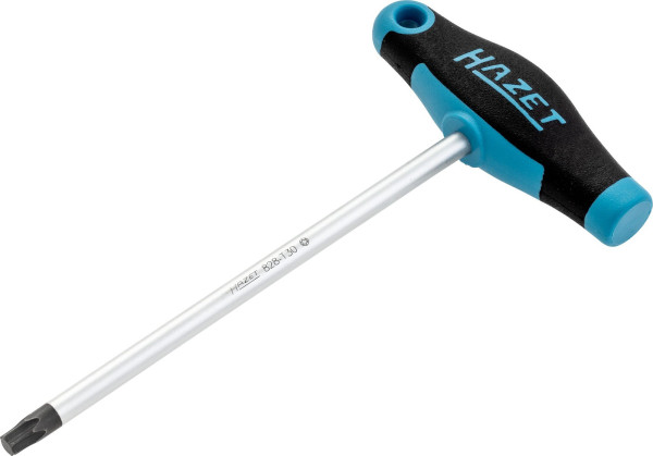 Tournevis Hazet, avec poignée en T, profil intérieur TORX®, T30, lame ronde, poignée en T ergonomique HAZET à 2 composants, 828-T30