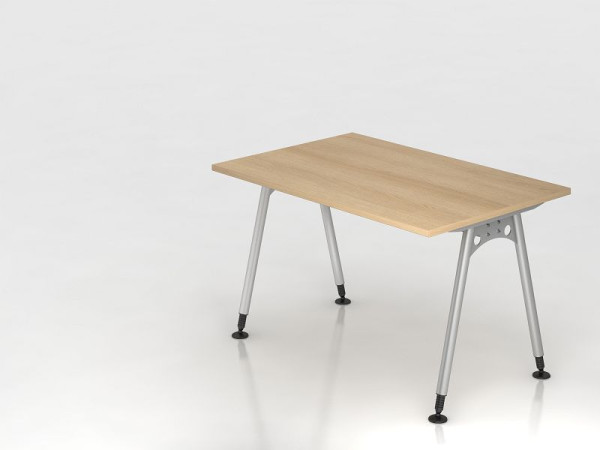 Bureau Hammerbacher pied A 120x80cm, chêne, forme rectangulaire, VAS12/E/S