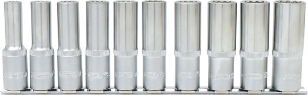 KS Tools Jeu de douilles 1/2" 12 pans, longues, 10 pièces, 917.1750