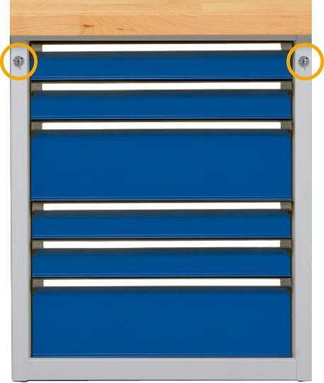 Serrure secondaire ANKE; pour dimensions de tiroir 900 x 600 mm (LxP); avec plancher antivol, 903.745