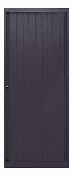Armoire à volet roulant Bisley EuroTambour, 4 étagères, 5 OH, volet roulant noir, corps noir, ET408194S5633
