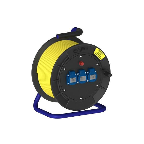 ELSPRO Kabeltrommel aus Vollgummi LRX, Länge: 25 m, Querschnitt 3 G 1,5 mm², 4X00001