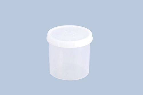 Pot à vis DENIOS 500 ml, en PP, rond, transparent, avec couvercle, adapté aux aliments, paquet de 14, 308398