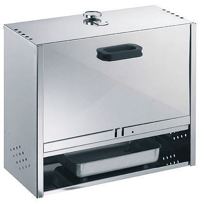 Fumoir Peetz en acier inoxydable avec glissière, HxLxP: 50cm x 60cm x 28cm, 99029