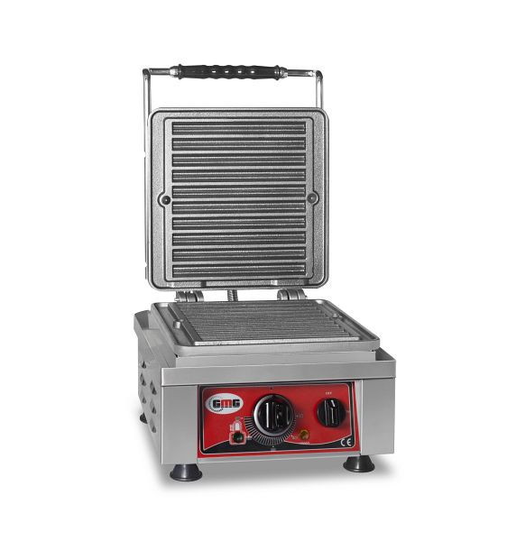 Gaufrier GMG Churo, 1x (10 x 21 cm x 2 x 1 cm / 2 cm), plaque de cuisson fixe de 50° à 300°C en fonte, canal de récupération des graisses sur tout le pourtour, KGW-08