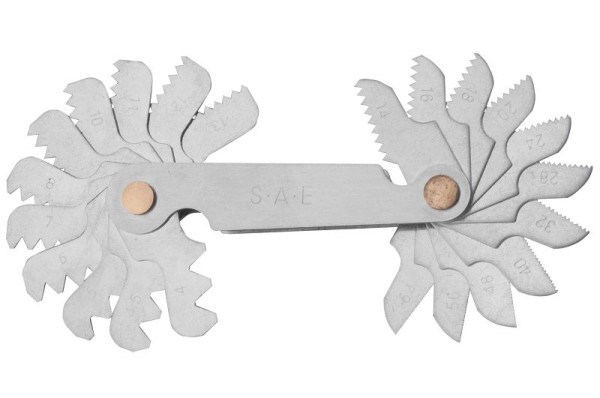 Gabarit de filetage GSR 22 feuilles pouces Filetage unifié ASME B1.1 pas 4 - 64", 05001080
