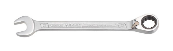 Clé mixte à cliquet Hazet, profil de traction double hexagonal externe, 22 mm, 606-22