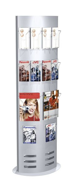 Kerkmann info colonne tec-art, large, L 600 x P 320 x H 1650 mm, aluminium argent, 44695714