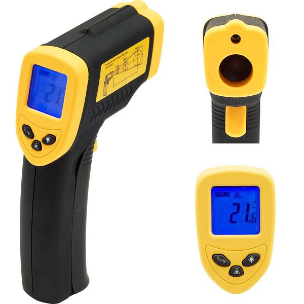 Thermomètre Stalgast avec pointeur laser, plage de température -50 °C à 380 °C, KK1908001