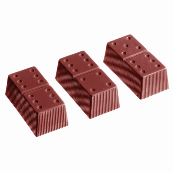 Moule à chocolat Schneider - Domino, 275 x 135 x 24 mm / 41 x 21 x 15 mm, 14 g, 3 x 8 pièces, 421330