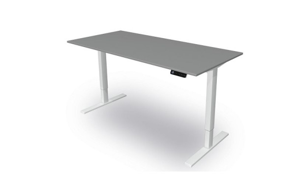 Table assise/debout Kerkmann L 1600 x P 800 mm, réglable en hauteur électriquement de 720 à 1200 mm, Move 3, graphite, 10380612