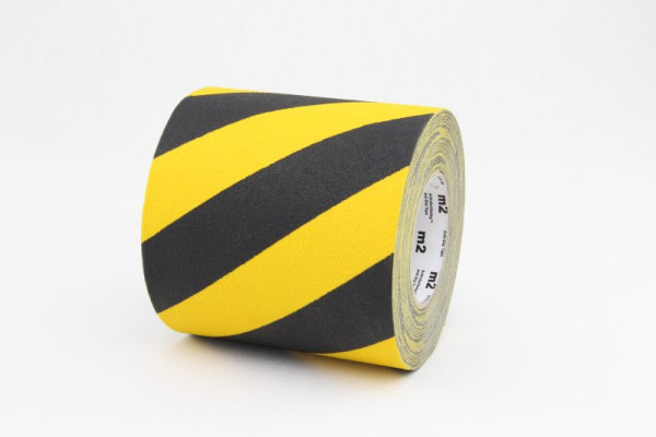 Revêtement antidérapant m2 Rouleau déformable noir/jaune 150mmx18,3m, M2WR150183