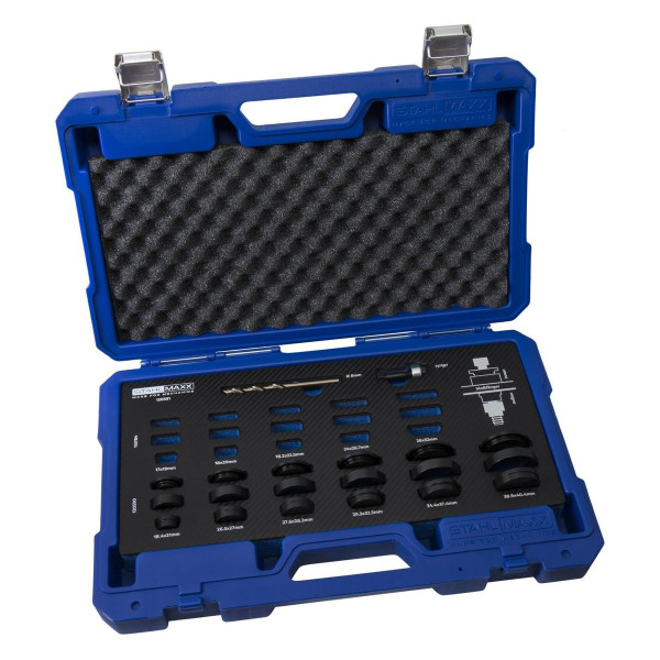 Jeu d'outils de poinçonnage Stahlmaxx pour capteurs PDC, 18,4 - 40,4 mm, XXL-120591A-2